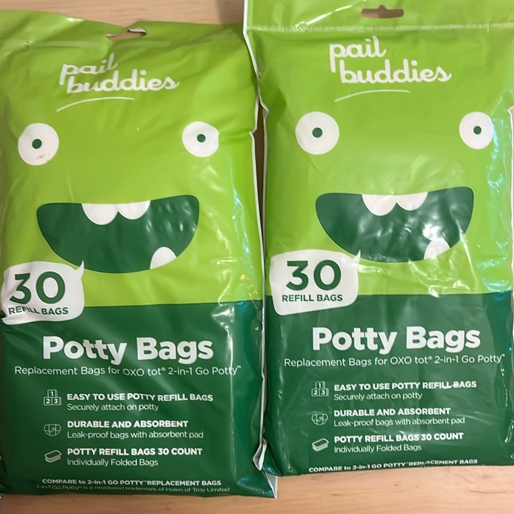 60 unopened potty bags. Fits with oxo portable potty.